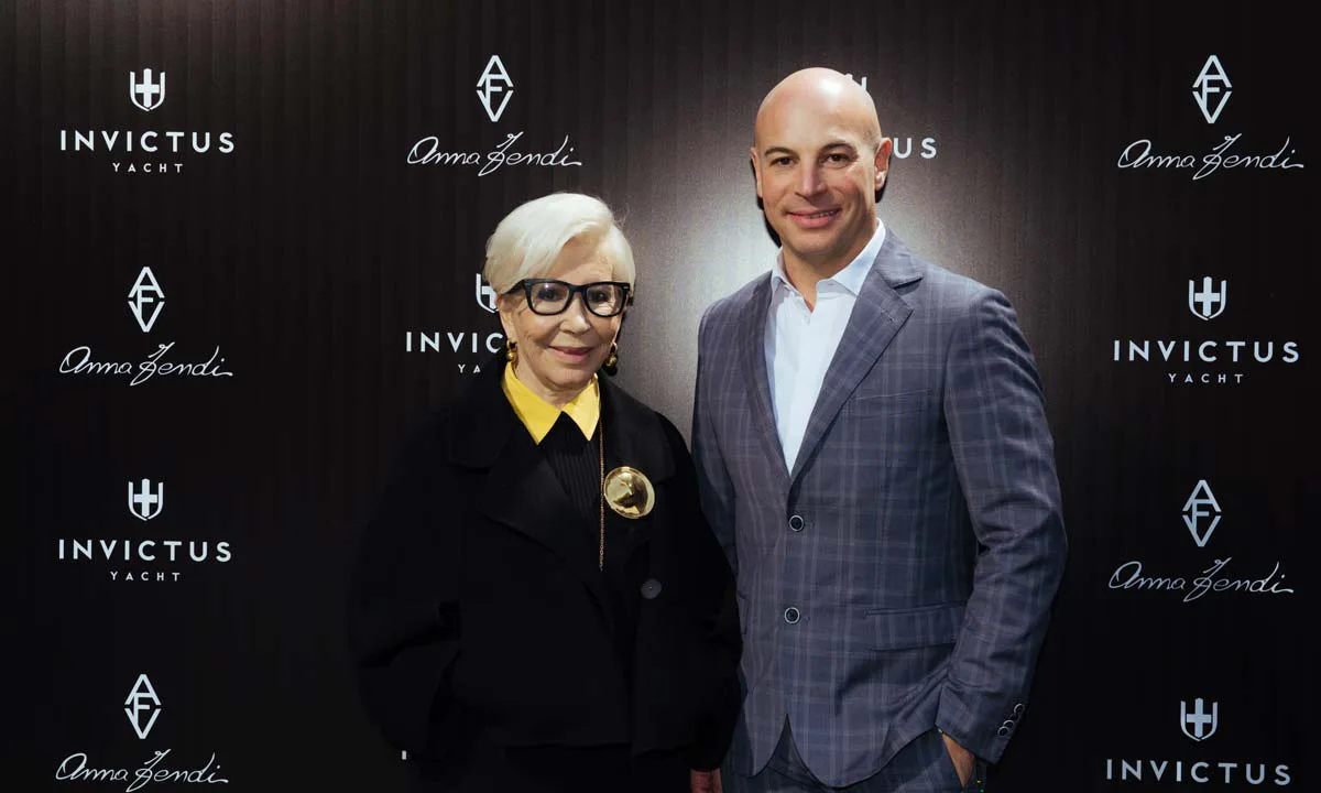 Anna Fendi und Invictus Designer Christian Grande